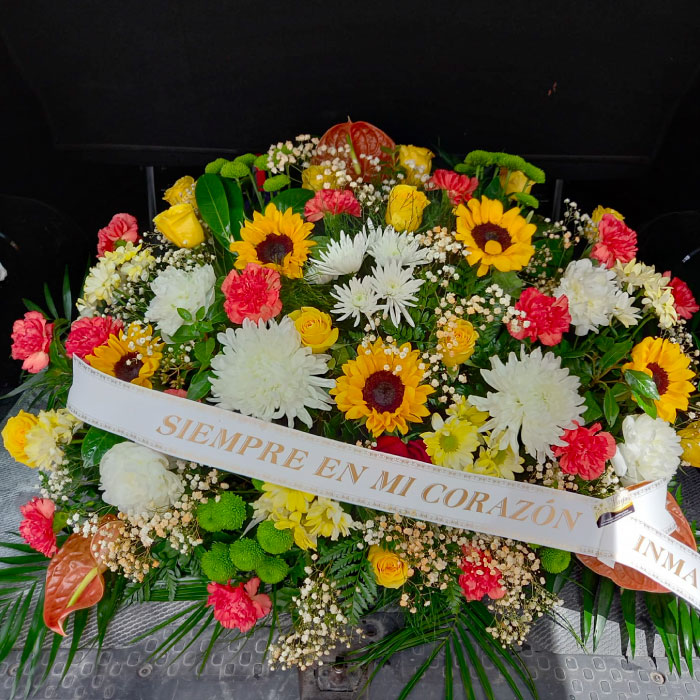 coronas de flores para funerales